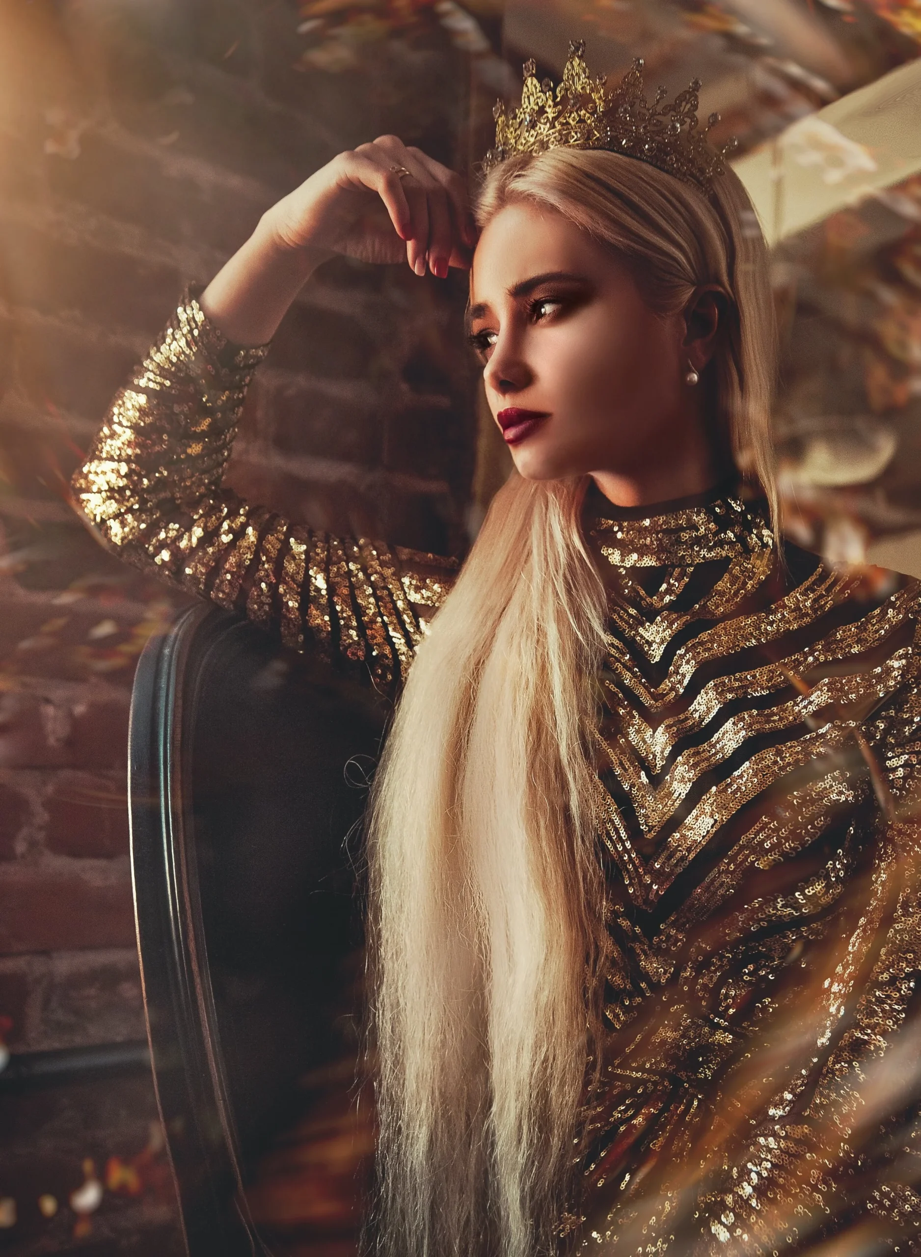 Fashion bridal portrait editorial style